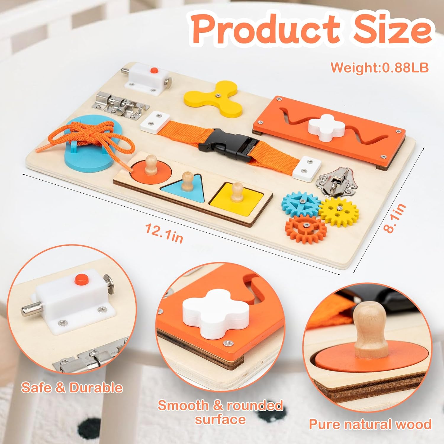 Tablica Manipulacyjna Montesso – Montessori Wooden Busy Board Toddler recenzja i cena